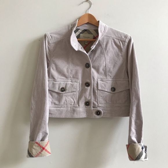 Burberry Jackets & Blazers - ✨HP✨ Burberry Corduroy Cropped Jacket